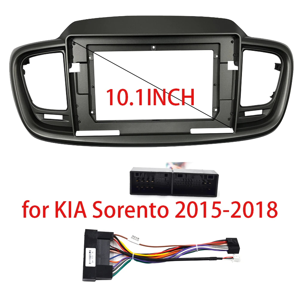 

10.1 Inch Car Fascia In-dash Installation Trim Refitting Adaptor Panel Kit DVD Bezel Frame Panel For KIA Sorento 2015-2018（LHD