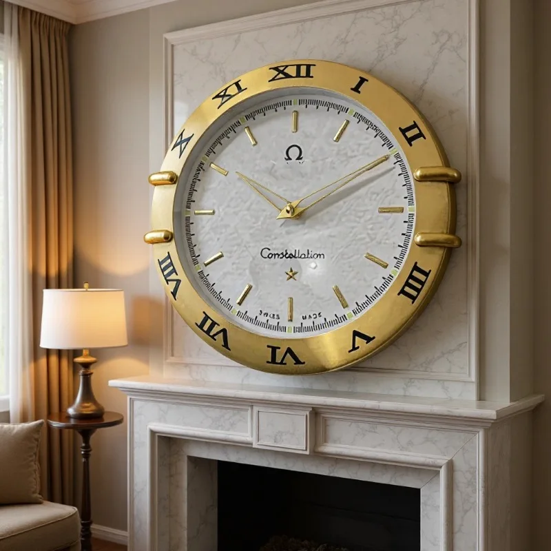 Metal Design Luxury Quartz Wall Watch Clock Analog Office Art Unique Magnifier Modern Wrist Watch Wall Clock and Watch
