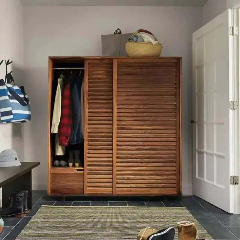 xx-Aesthetic Wardrobes Wood Vintage Quiet Stylish Bedroom Wardrobe Storage Clothes Modern Armario Para Ropa Home Furniture