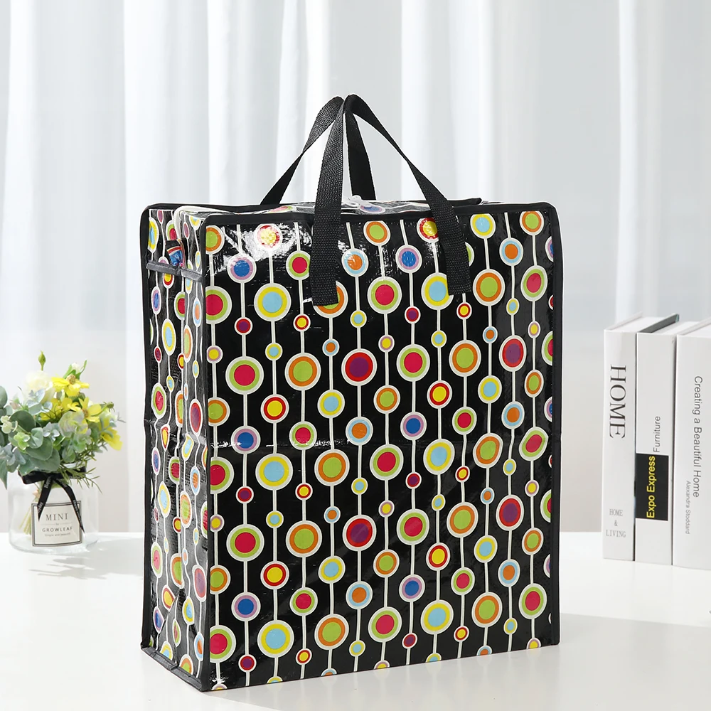 Waterdichte Grote Draagbare Opbergtas Kleding Quilt Beddengoed Kussen Herhaalbare Rits Tote Pouch Voor Thuis