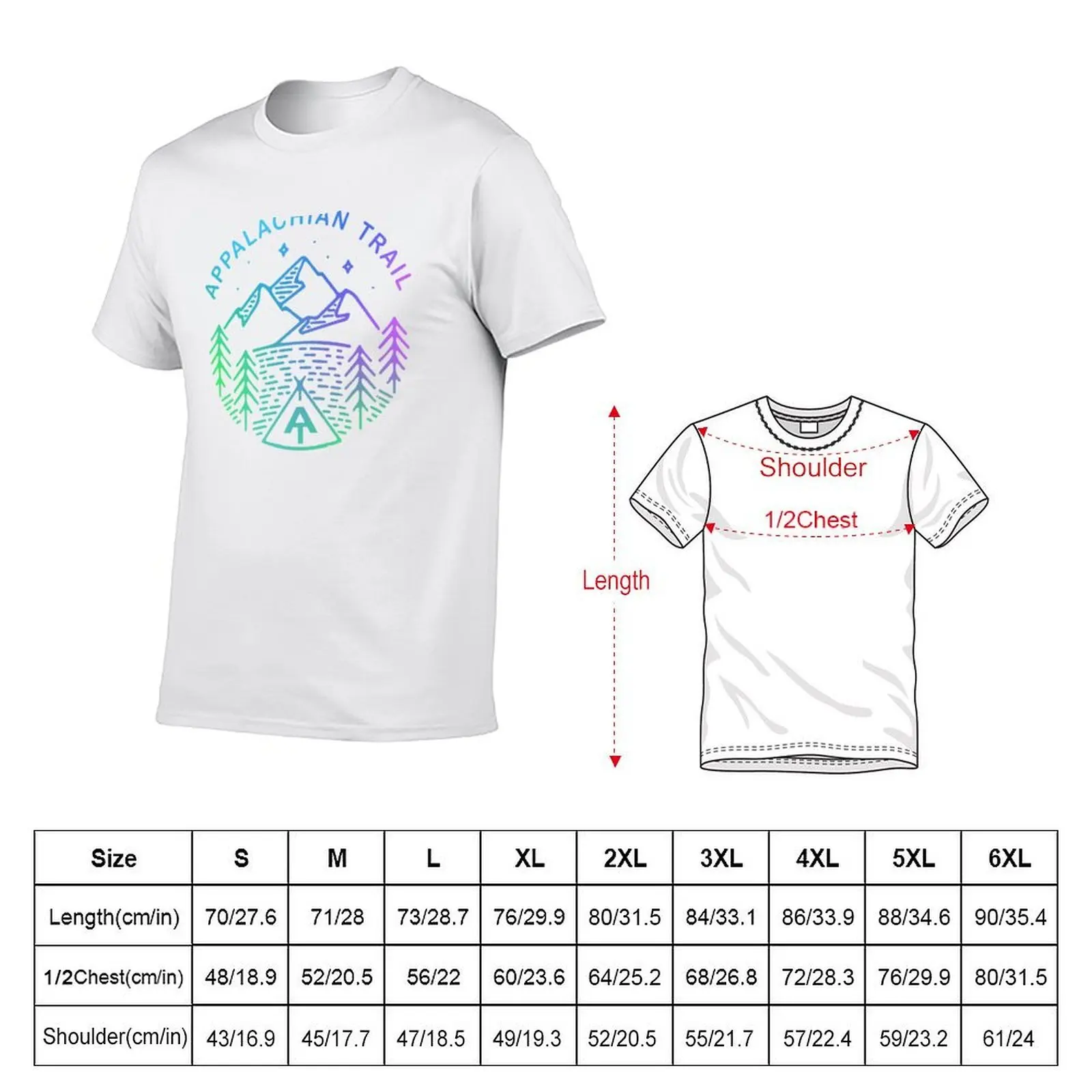 Appalachian Trail - USA T-Shirt t shirt man luxury anime t shirts oversize t shirts for man graphic tees T-shirt