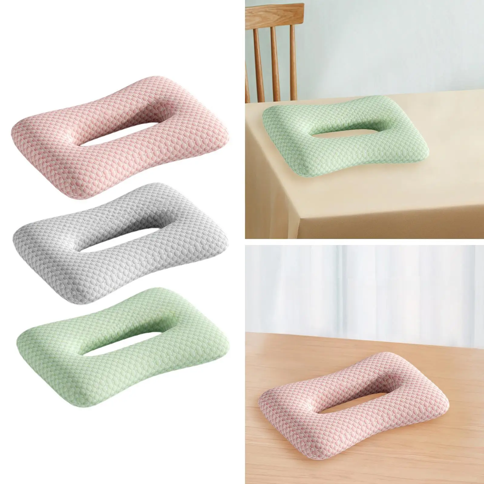 Ear Piercing Pillow Decor Comfortable with Removable Cover Soft Side Sleeping Pillow for Home Bedroom Sofa Traveling Living Room