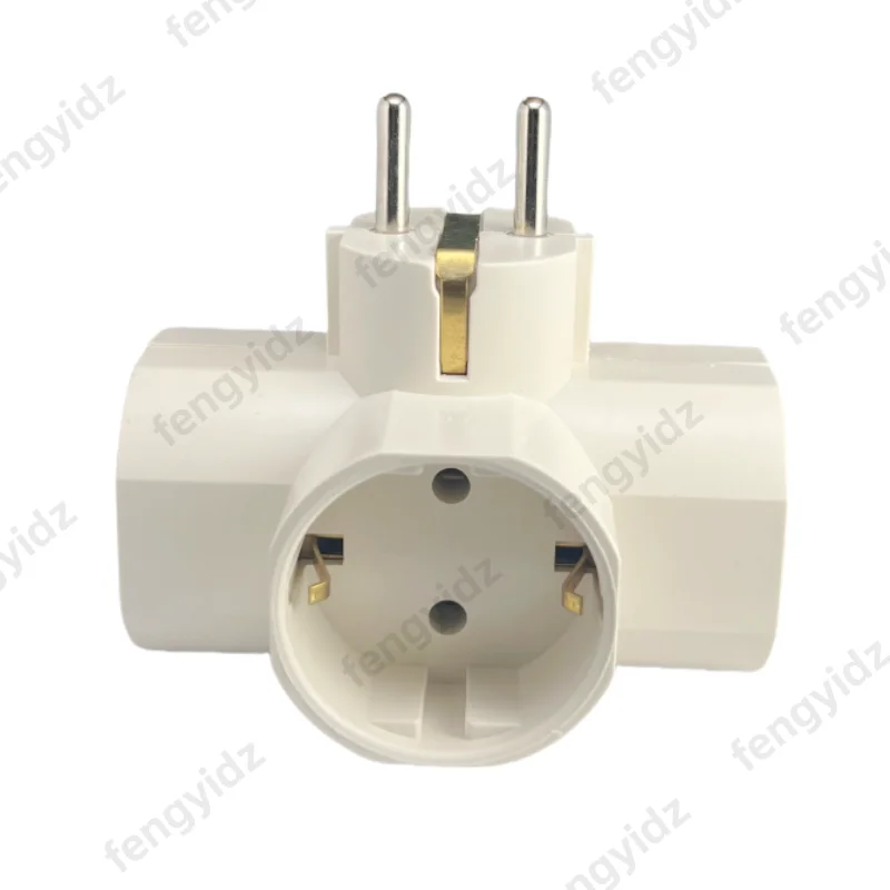 European Type Conversion Plug 1 TO 3 Way EU Standard Power Adapter Socket 16A Travel Plugs AC 250V