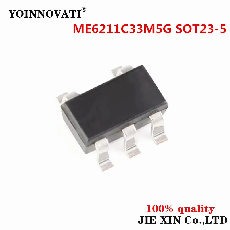 10-1000Pcs New Original ME6211C33M5G SOT23 ME6211C33 SOT23-5 Power Management Series 3.3V module Wholesale Stock Free Shipping