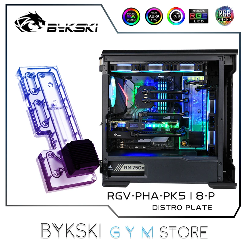 

Bykski Waterway Board Kit For PHANTEKS PK518 Case, Distro Plate +Radiator+Fittings+Pump+Fan For Cooling System, RGV-PHA-PK518-P