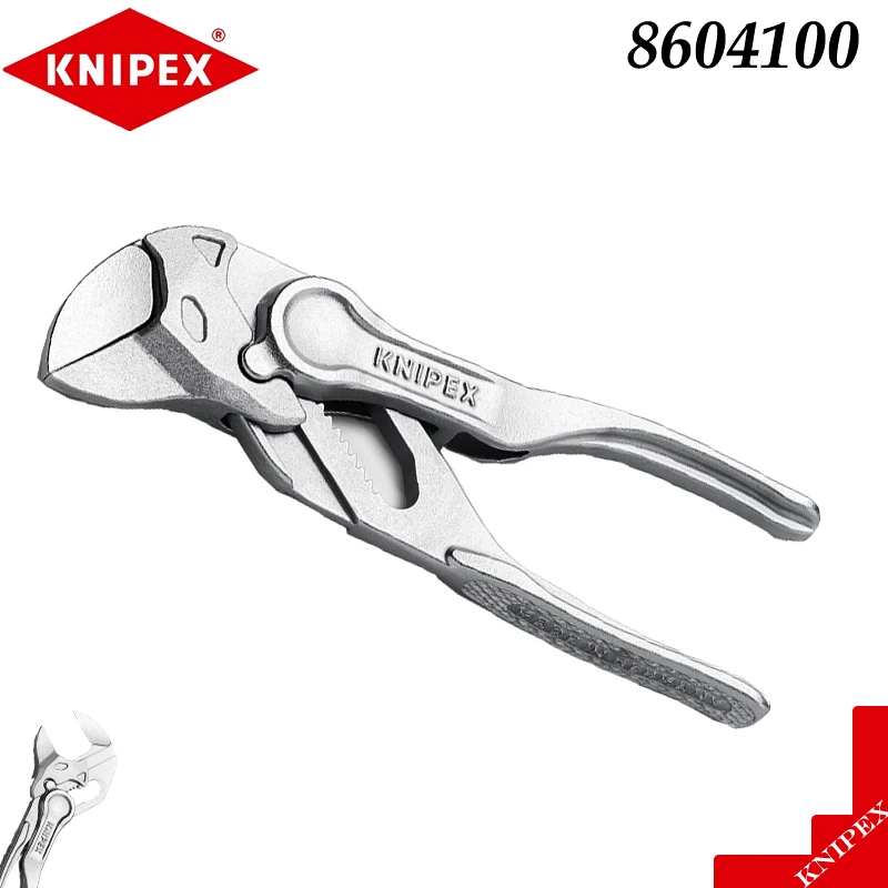 

Компактные регулируемые плоскогубцы-ключ Knipex 8604100 из прочной хромированной стали для профессиональных работников, домашнего и гаражного ремонта