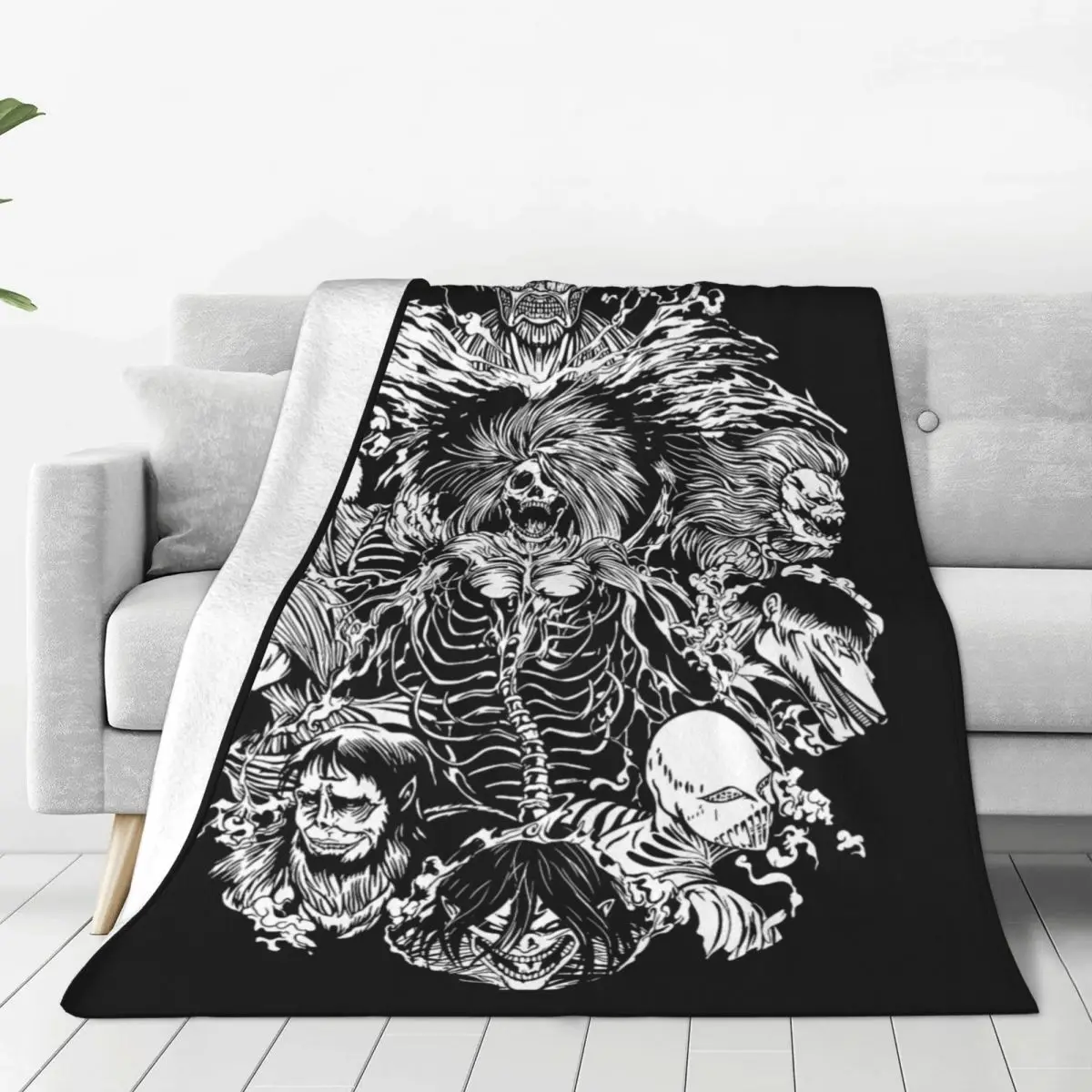 Attack On Titan Anime Blanket Fleece Summer Multifunction Super Soft Throw Blankets for Bedding Office Bedspread