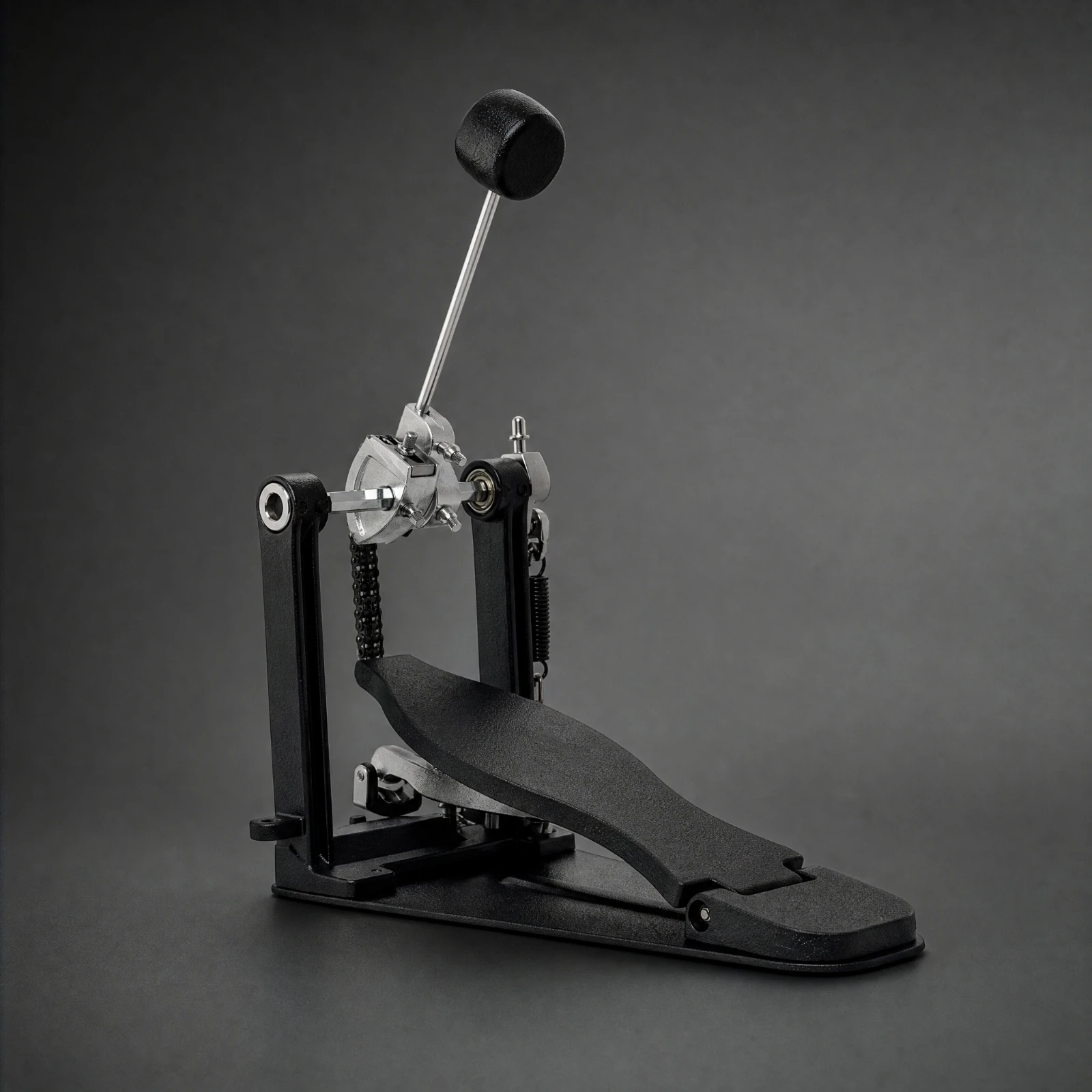 Single Bass Drum Foot Pedal Responsive Chain-Drive Bass Drum Pedal Stable Non-Slip for Drummers, Live Performance, Rehearsals