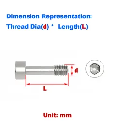 304 Stainless Steel Hexagon Socket Locking Screw/Cylindrical Head Half-Tooth Bolt M2M3M4M5M6