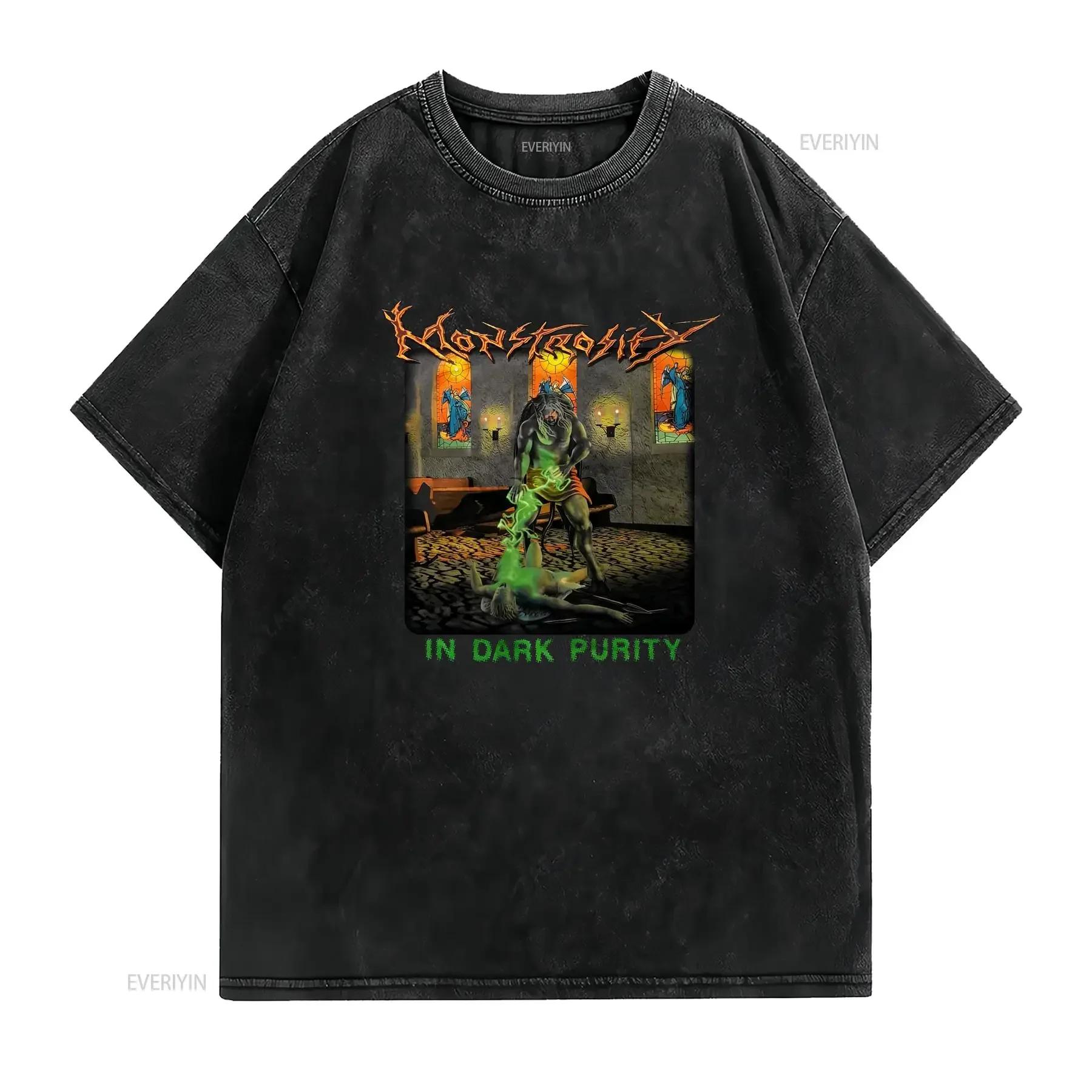 Monstrosity bAND In Dark Purity T Shirt Black S 2345XL JU672 vintage Washed Breathable Stylish designer clothes Versatile