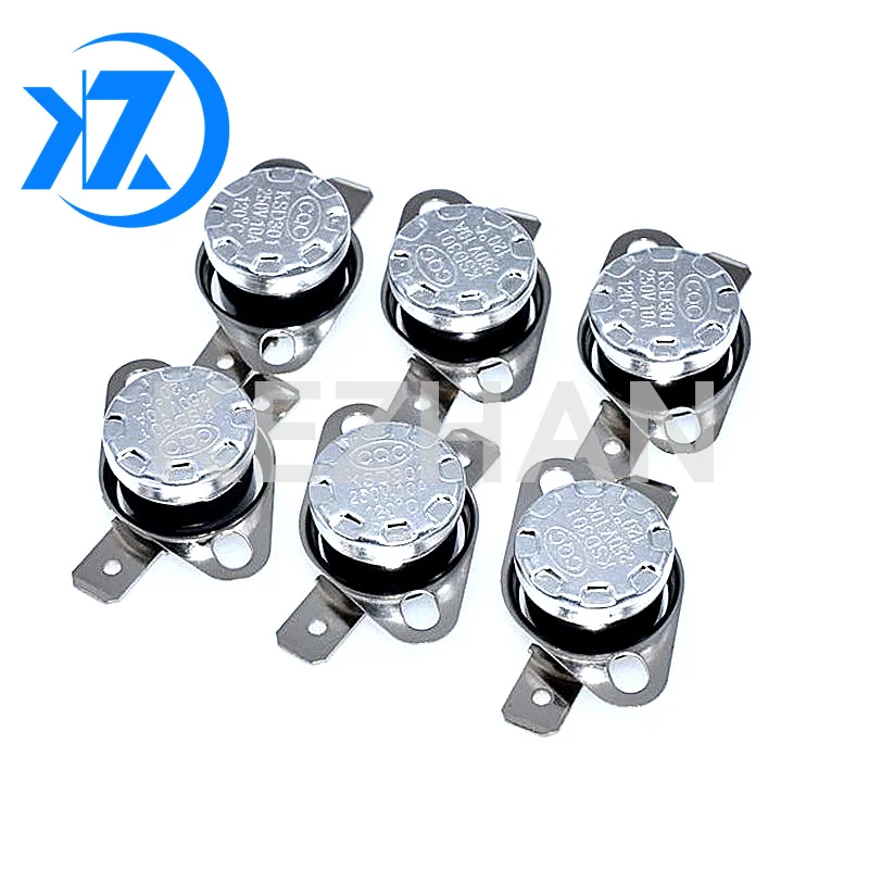 5pc KSD301 250V 10A 16A Normally Open Thermostat Temperature Thermal Control Switch Sensor 40 50 60 70 80 90 100 110 120 130DegC