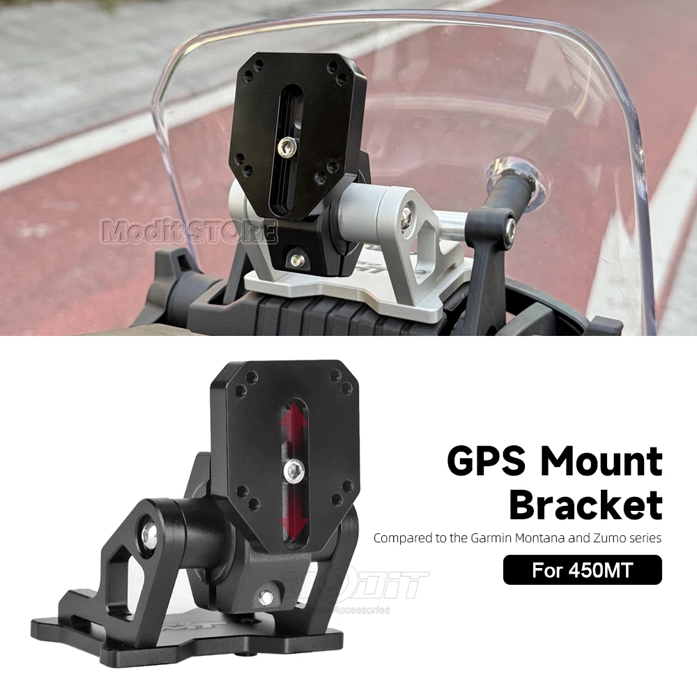 

Подставка для мотоцикла, GPS-крепление, кронштейн для мобильного телефона, навигация с ЧПУ, алюминиевый держатель регистратора для вождения для CFMOTO 450MT 450 MT 2024-