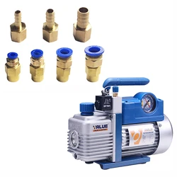 Vacuum Pump Brass Connector 6/8/10/12mm Brass Adapter Copper  Quick Coupling 7/16 For Oil Water Pump Air Compressor Accessories