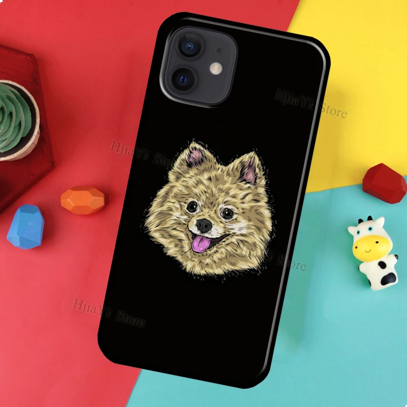 Cartoon Pomeranian Dog Soft TPU Cover For iPhone 16 15 XR X XS 11 14 12 13 Pro Max 12 Mini Plus Phone Case