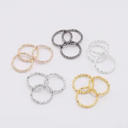 50-100pcs 8-20mm Round Open Split Ring Jump Rings Twisted Texture Jump Ring Connectors For DIY Jewelry Makings Findings Supplies