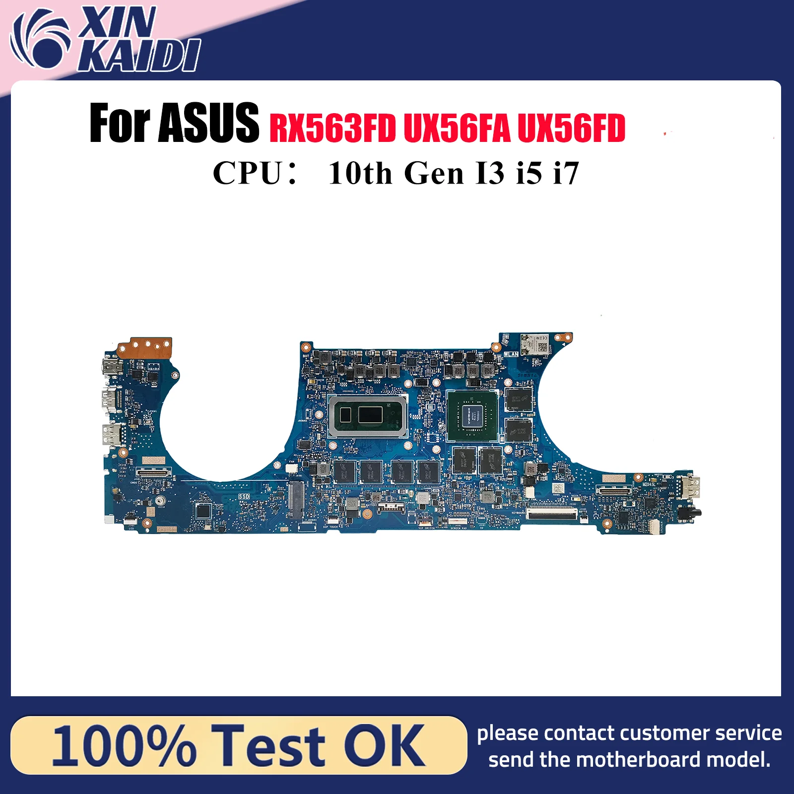 

UX563FD Материнская плата для ноутбука ASUS ZenBook RX563FD UX563 UX56FD Q536FD BX563FD UX56FA Материнская плата для ноутбука 10-го поколения I3 i5 i7