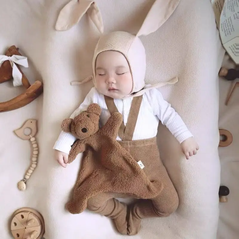 Baby Security Blanket Cartoon Bear Sheep Plush Toys Appease Towel Newborn Blankie Toy