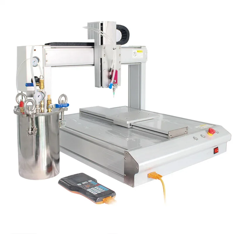 

YK-200 Glue dispenser automatic machine can be employed in the production of audio equipment for relile sealing