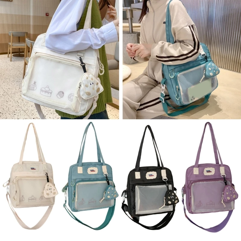 Girls Japanese Style Shoulder Bag Cute Ita Crossbody Bag Students Casual Bag Handbag Women Large Capacity Messenger Bag