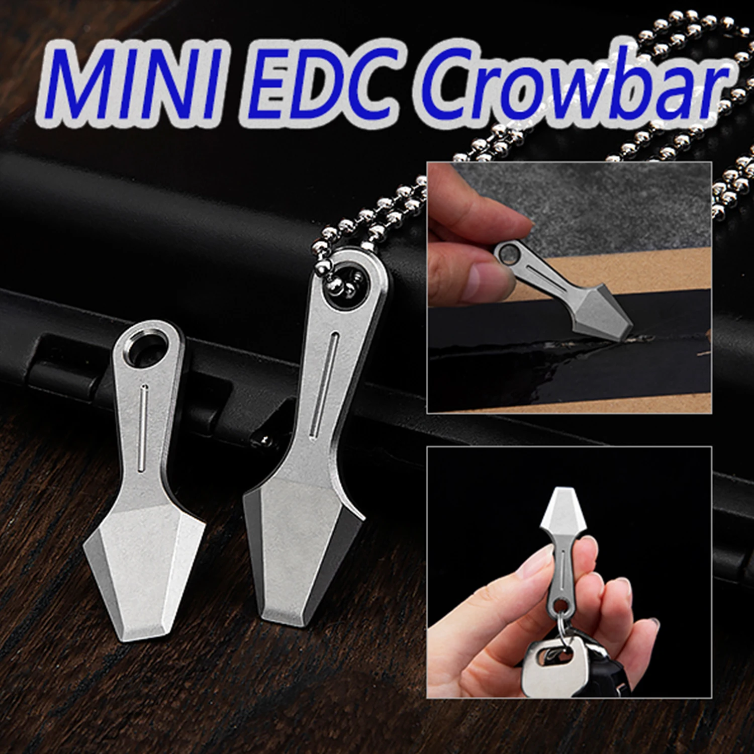 

Mini Ultra Light Titanium Alloy Pry Bar EDC Tool Outdoor Small Tools Key Chain Functional Pendant Unpacking Bottle Opener