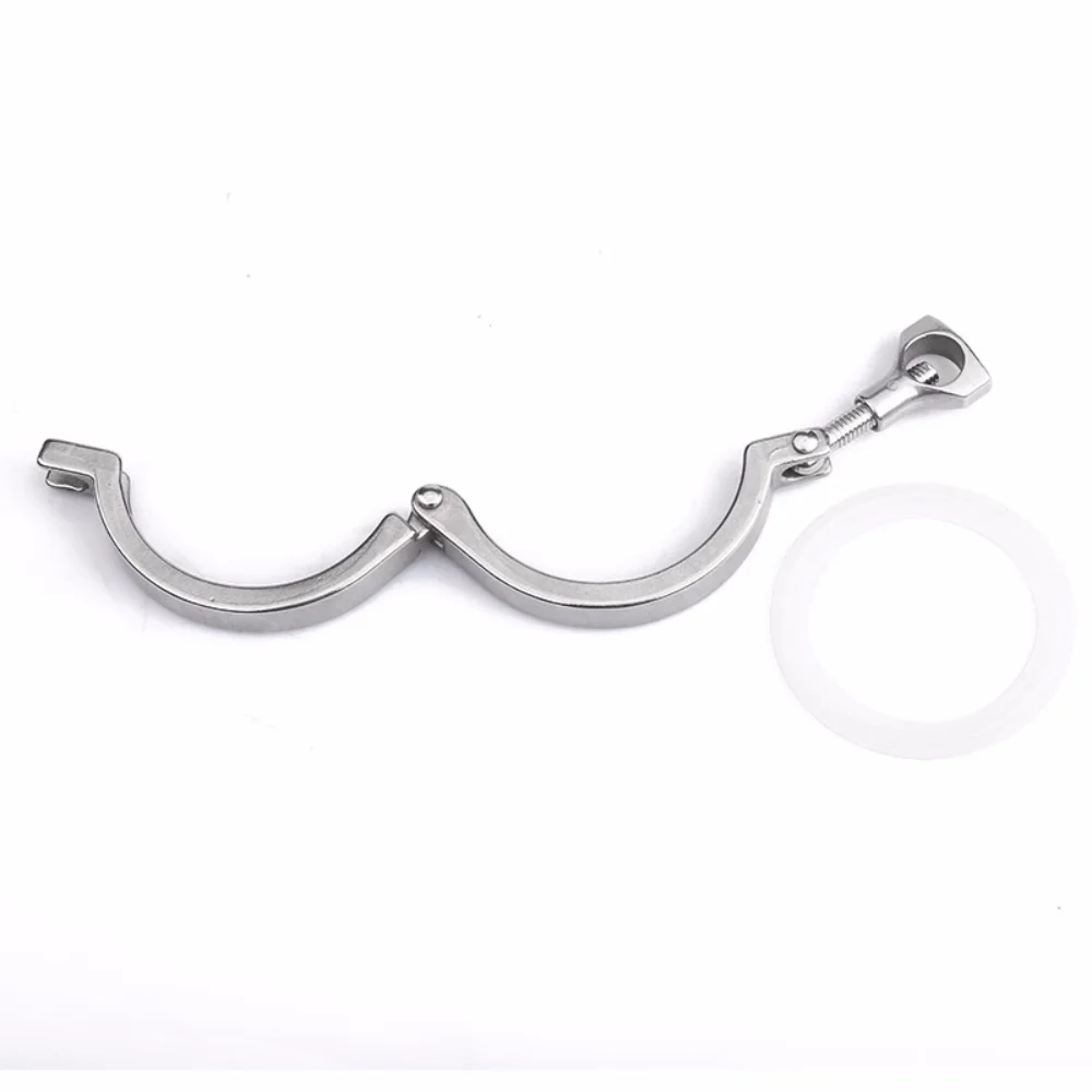 

Tri-Clamp Ferrule 119mm+Si Gasket Sanitary grade quick installation clamp silicone gasket set 304 stainless steel pipe clamp