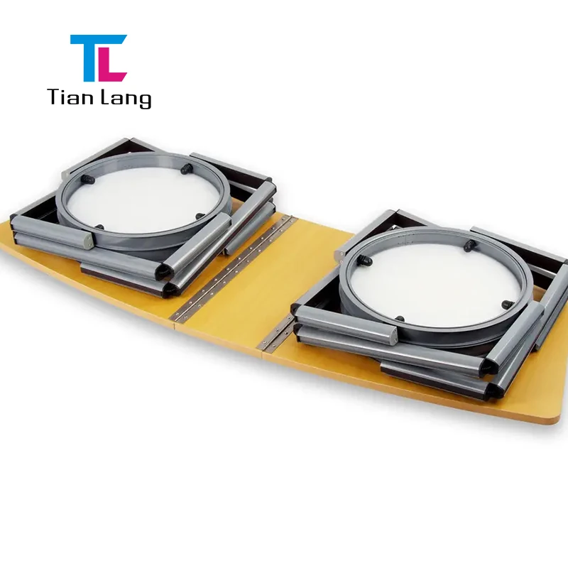 TianLang Trade Show Folding Pop-Up 3-Layer Twist Tower Showcase Rotating Counter Display Racks