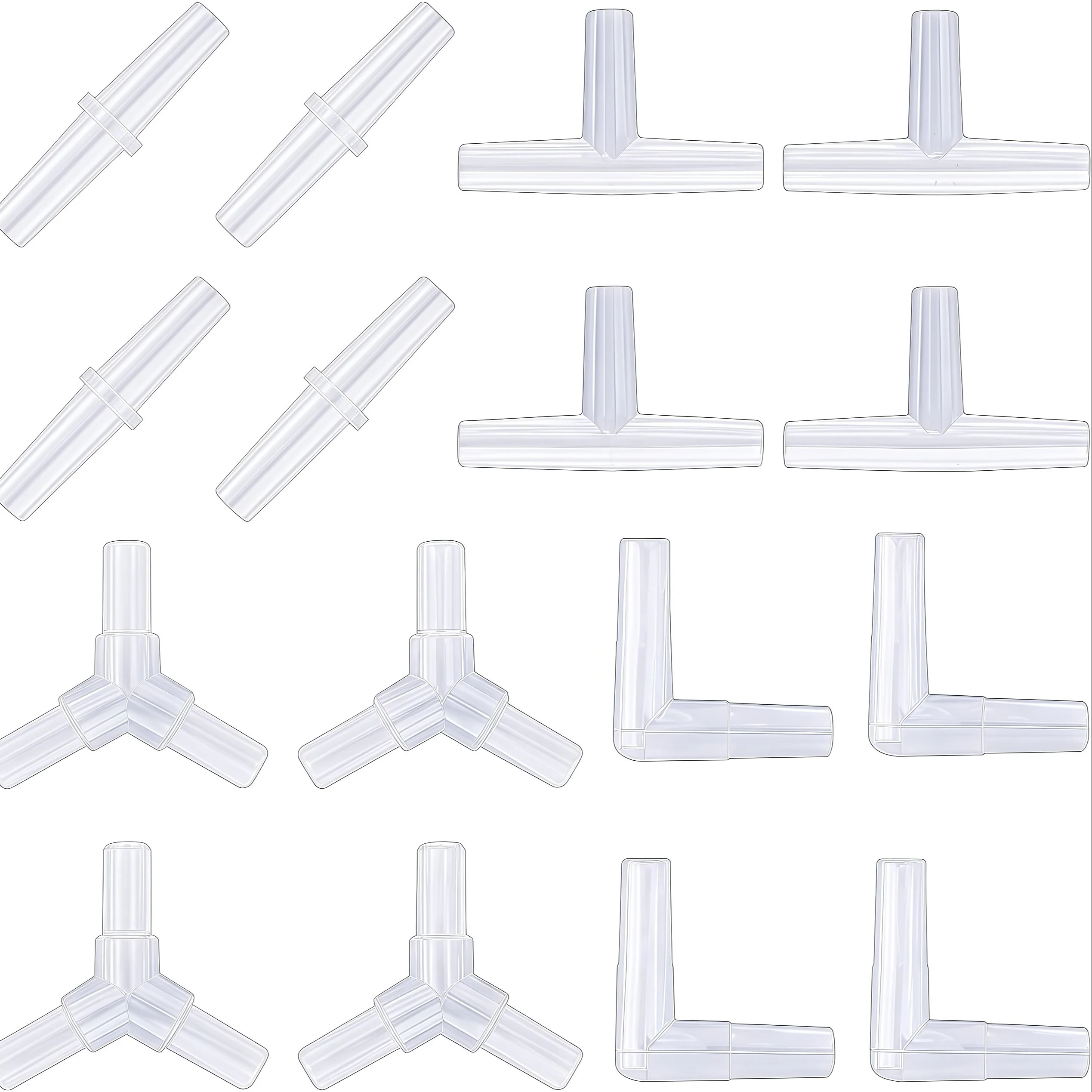 40/20-teiliges Anschluss-Set für Aquarien-Luftpumpen – langlebige Airline-Anschlüsse aus Kunststoff, 4 einzigartige Designs für die Sauerstoffverteilerung im Aquarium – Detail 5