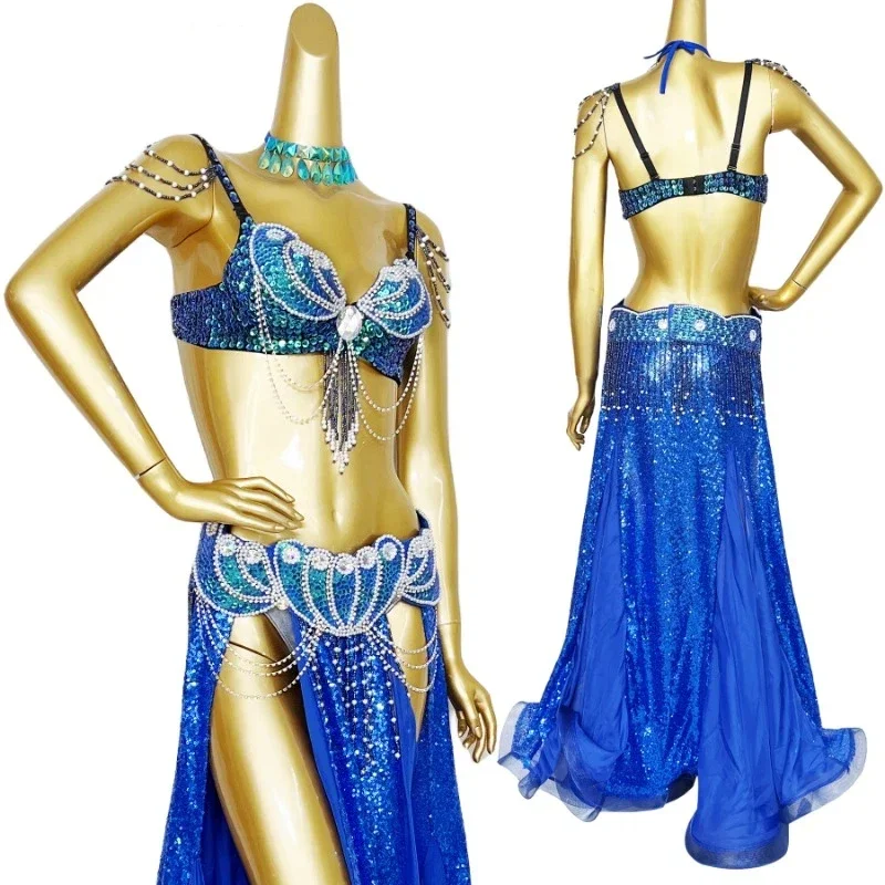 

Performance Outfit 3pc Suit Belly dancing Costume Wear Any SizeNew Sexy Belly Dance Costumes Set Professional For Womens Stage
