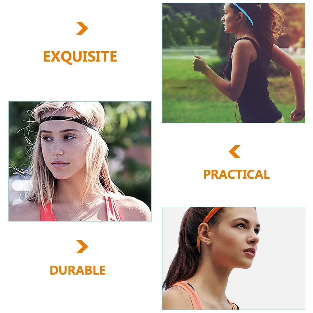 

6Pcs Running Sweatbands Sports Elastic Women Headband Anti-Slip Fitness Supply Yoga Sweatband for Exercise Sweatbands for Women