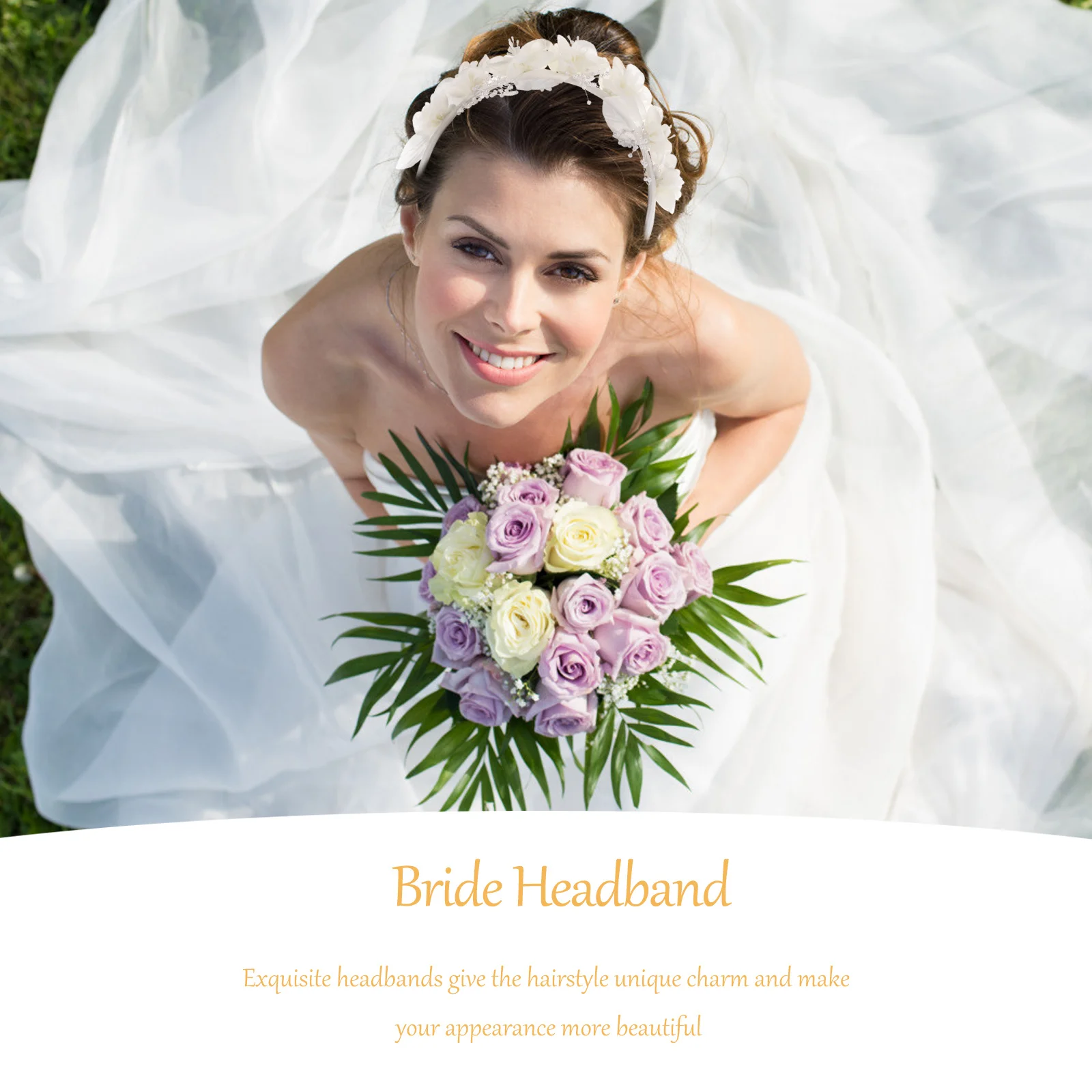 

1Pcs Hairband Elegant Bride Headband Wedding Hair Accessory Photography Prop Women Headwear Stylish Bridal Hairband