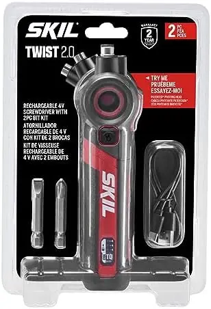 

SKIL Twist 2.0 4V Rechargeable Screwdriver with USB-C & Bit Set