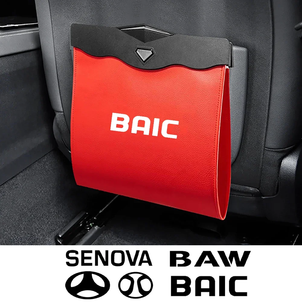 Car Trash Can Garbage Bag Auto Back Seat Dustbin For BAIC Senova D60 D20 X25 X35 D50 X55 D80 Beijing HUANSU BAW Car Accessories