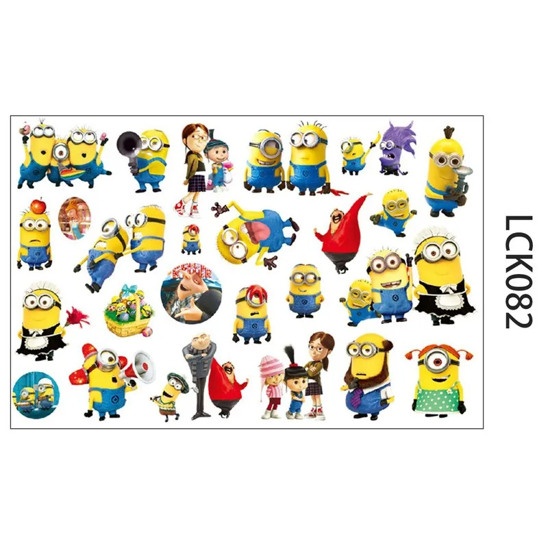 1Pcs Cartoon Anime Minions Temporary Tattoo Sticker Body Art Tattoo Stickers Cosplay Party Toys For Kids Birthday Gifts