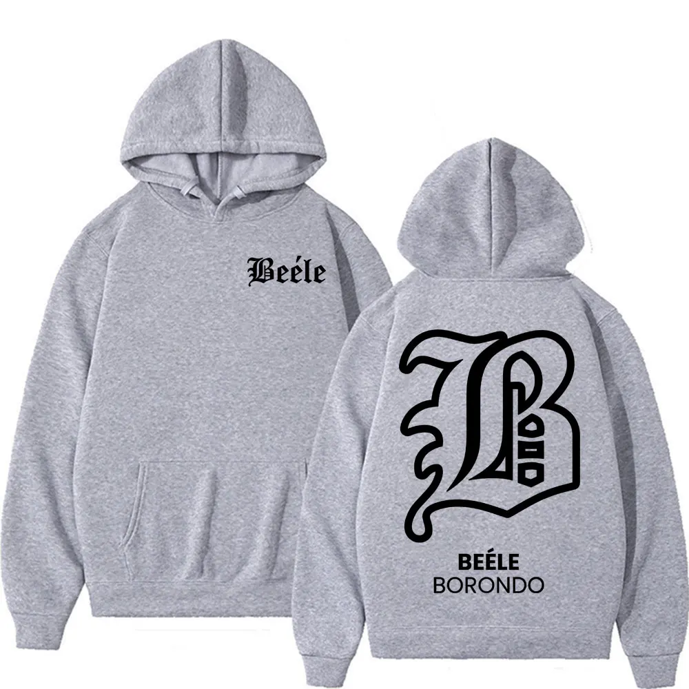 مغني الراب Beele Borondo Tour Merch هوديس الرجال النساء أزياء خمر طويلة الأكمام البلوفرات عارضة جديدة الخريف والشتاء البلوز
