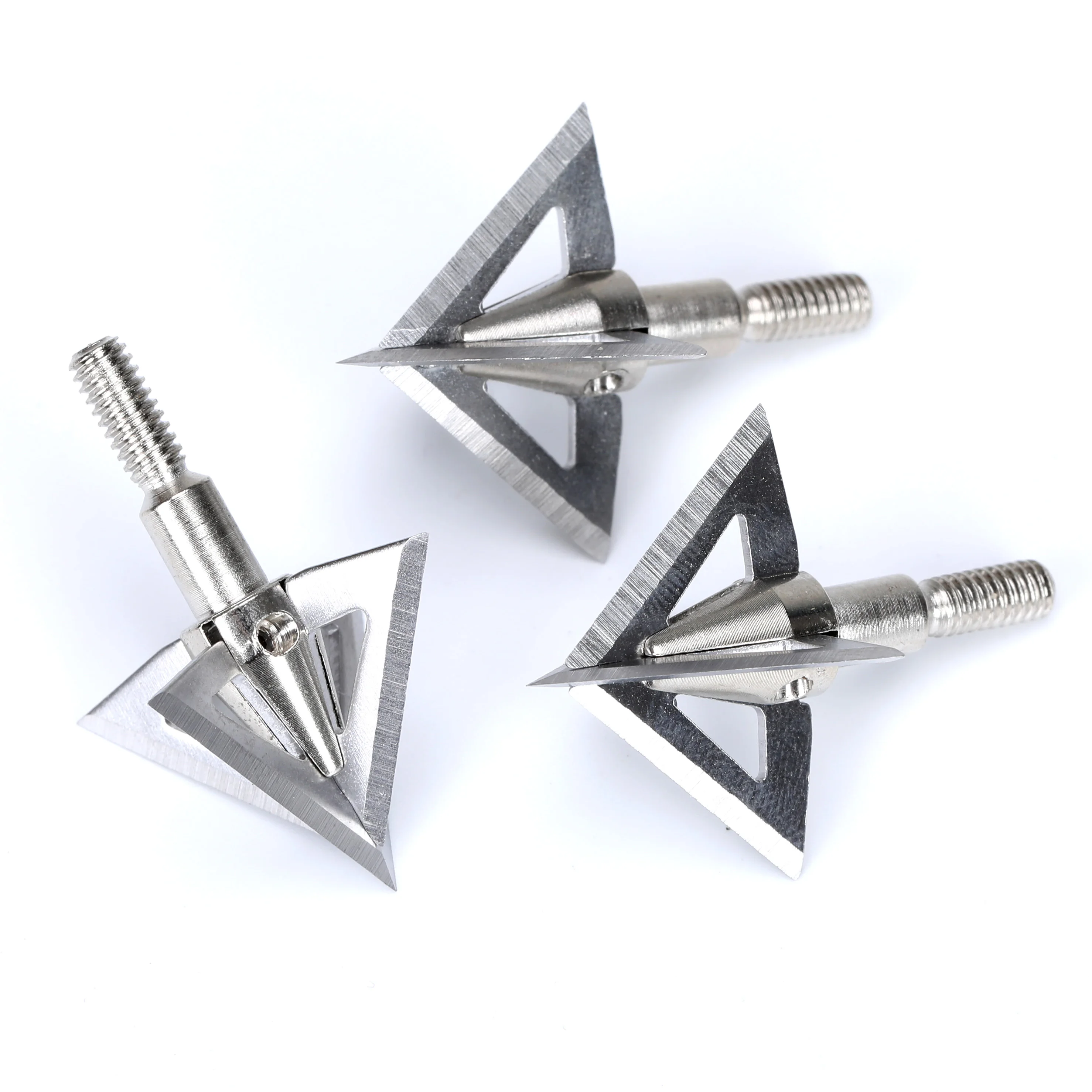 6pcs Broadheads Cross Star Arrow Heads Tip Point Diameter 6.2mm for Outdoor DIY Bow and Arrow Archery Hunting Shooting