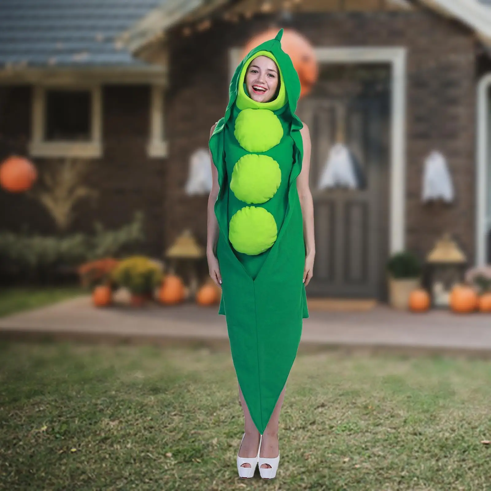 

Pea Pod Cosplay Costume Reusable Lightweight Cute Comfortable Fancy Dress