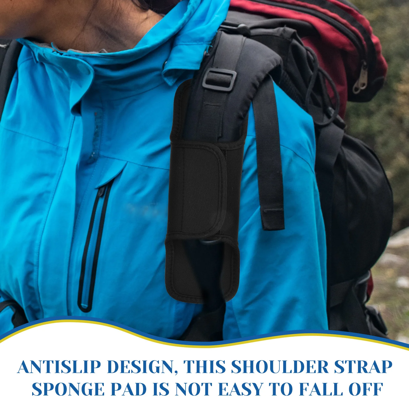 

1 Pair Shoulder Strap Sponge Pad Thickened Replacement Cushion For Backpack Bag Antislip Lightweight Decompression Pads Health