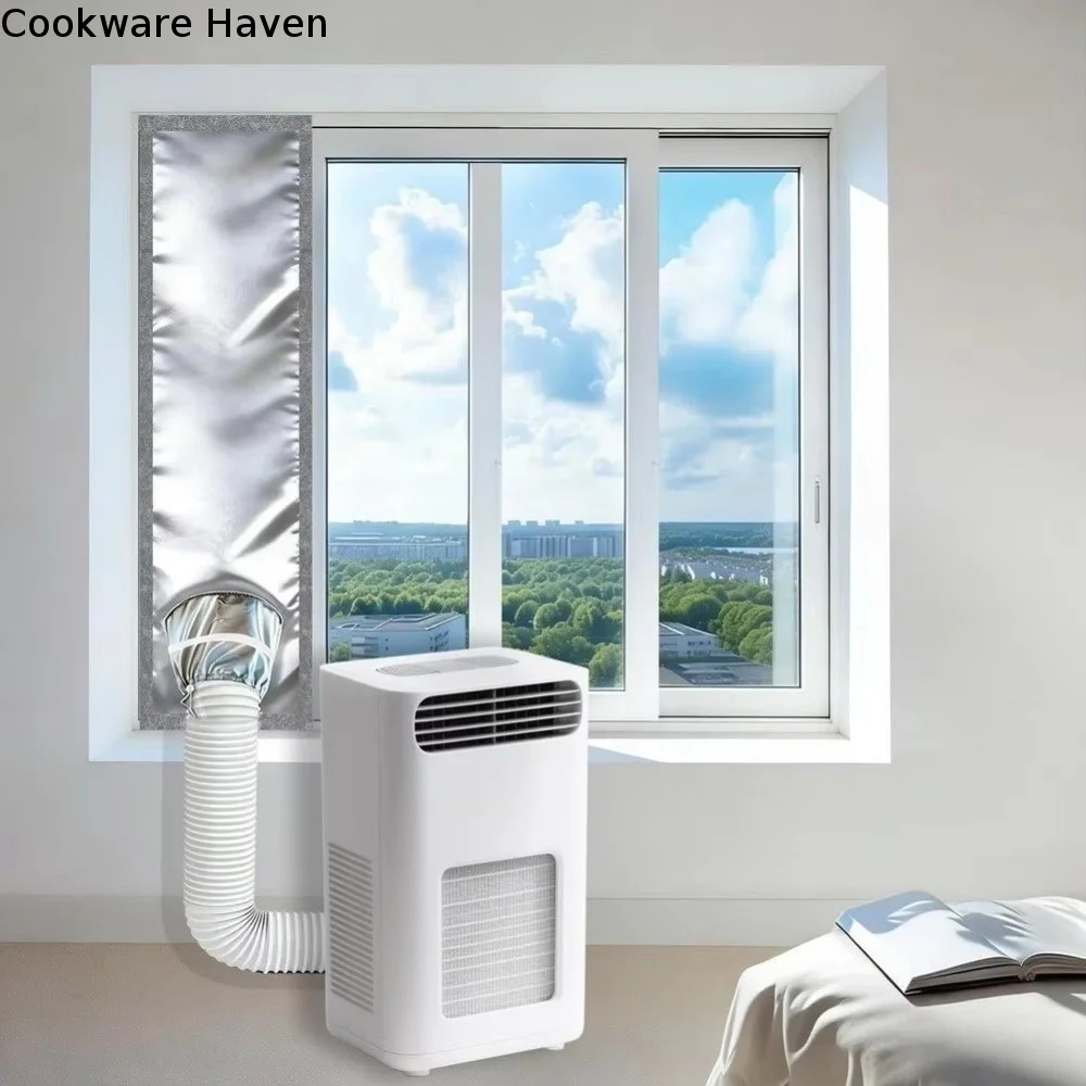 Oxford Cloth Air Conditioner Seal Cloth Thick Silver Coated Efficient Cooling Retention AC Seal Cloth Shading Dust-proof