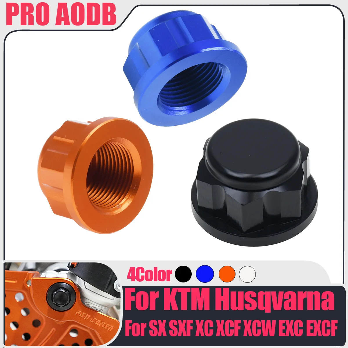 For Motorcycle KTM Husqvarna 2016-2023 CNC Front Rear Wheel Lock Axle Nut SX SXF XC XCF EXC EXCF XCW TPI SD 125-500 Dirt Bike