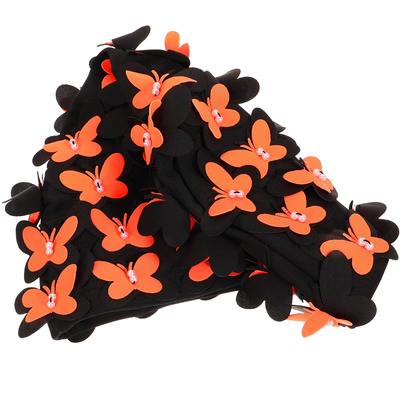 

Nylon Butterfly Swimming Cap for Women Fashion Decorative Swim Cap Lightweight Flexible Protection for Long Or Short Hair Pool