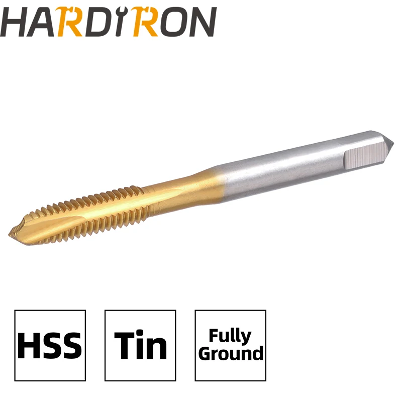 Hardiron m6 spiral punkt hahn, hss titan beschichtung m6 x 1 spiral punkt stecker gewinde bohrer