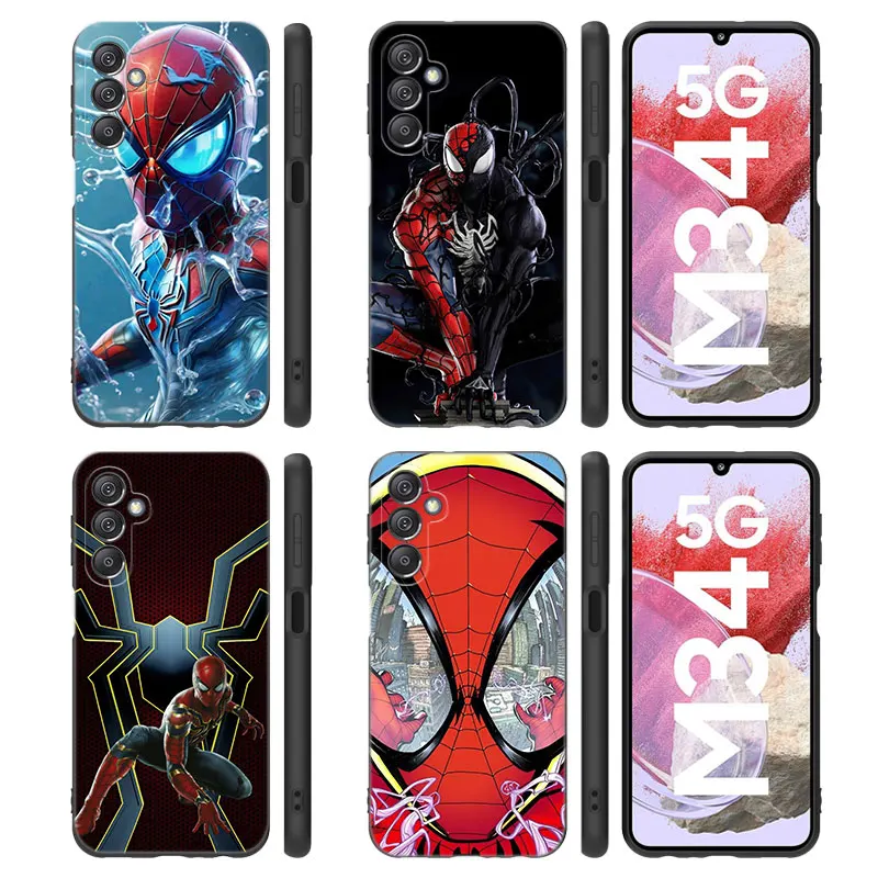 Чехол для телефона Marvel Человек-паук для Samsung Note 8 9 10 Lite 20 Ultra M40 M60 M80 S M14 M32 M33 5G M04 M10 M11 M12 M20 M42 M51 M62