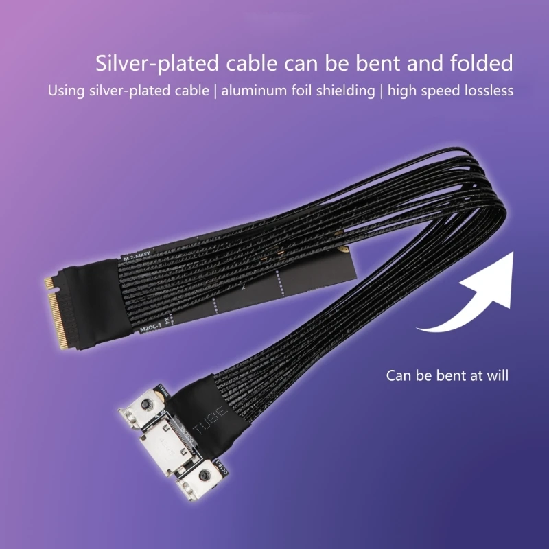 PCIE Oculink SFF 8611 M.2 to Oculink 4i Super Speed Cable Data Extension Cable Adapter Cable PCIe4.0 Gen4 H8WD