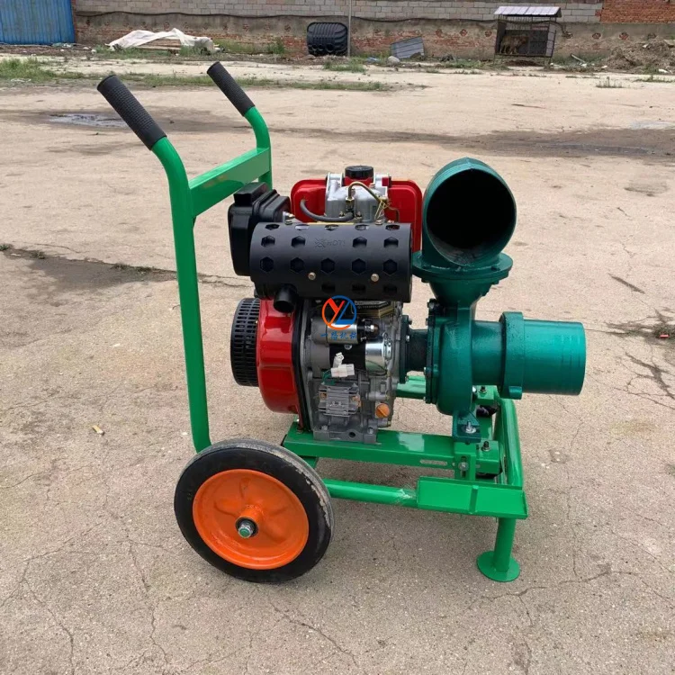 Hot Sale Wheeled Portable Diesel Water Pump Self Priming Centrifugal Pump Large Flow High Pressure for Farm Irrigation Flood