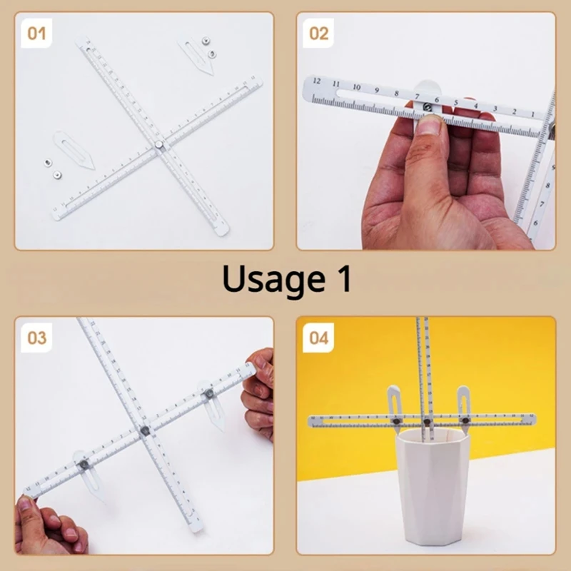 Conjunto de ferramentas combinadas de regra de medição de cerâmica multifuncional profundidade/espessura/calibre régua de medição ferramentas de cerâmica