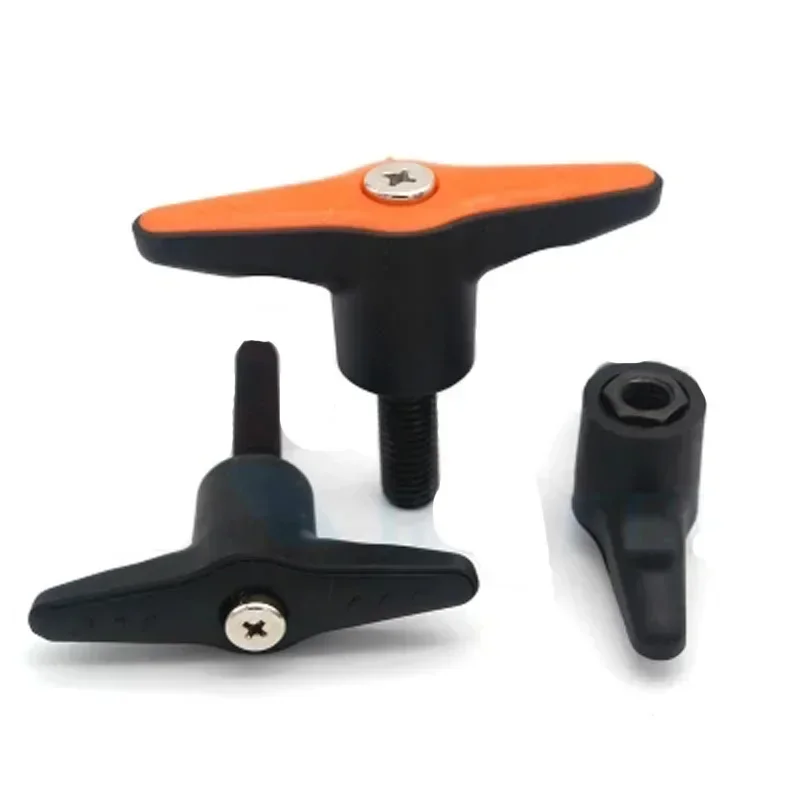 

WibEykJc 1Pcs M12 T type Adjustable position Lock handle Plastic steel One word Hand screw bolt Length 60mm-100mm