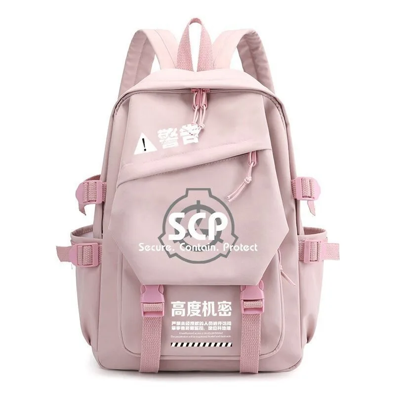 Schwarz Blau Weiß Rosa Grün, SCP Foundation, Schultaschen für Schüler, Kinder, Teenager, große Kapazität, Mochilas, Anime-Rucksäcke für Mädchen und Jungen