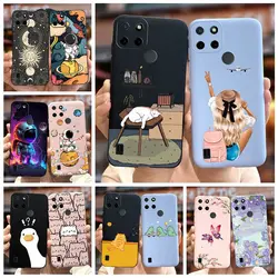 For Realme C21Y Case Realme C25Y Stylish Candy Painted Cover Soft Silicone Phone Case For Realme C21 C 21 Y C25Y RealmeC21 Shell