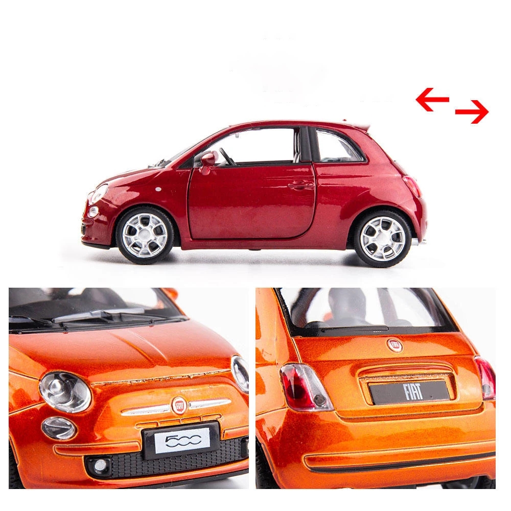 1:28 FIAT 500 Alloy Car Diecasts & Toy Vehicles Car Model Miniature Scale Model Car Toy