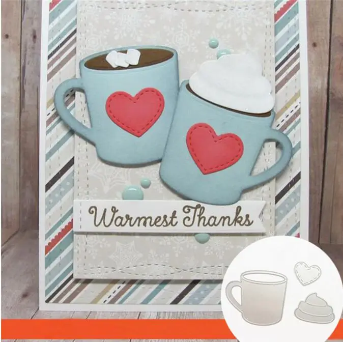 Kubek i butelka do cięcia metalu wykrawacze szablony do scrapbookingu Album Diy stempel karta papierowa wzór tłoczenia nóż do rękodzieła formy